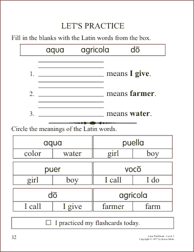 Latin Level 2 page 32