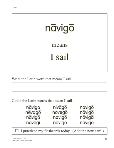 Latin Level 2 page 59