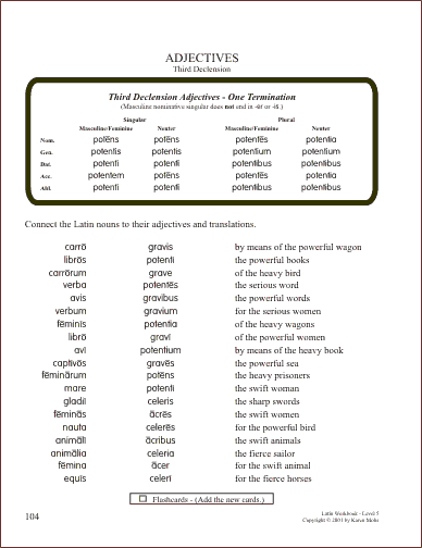 Latin Level 5 page 104