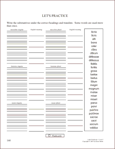 Latin Level 5 page 160