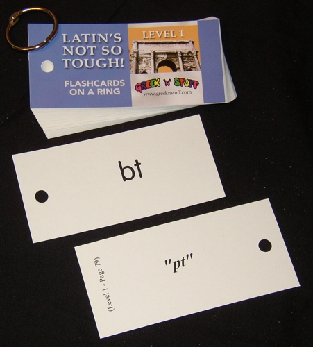 Latin Level 1 Flashcards on a Ring